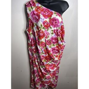 Emily Wonder Floral Maxi Dress Pink Floral Size Women's Size 1X Spring